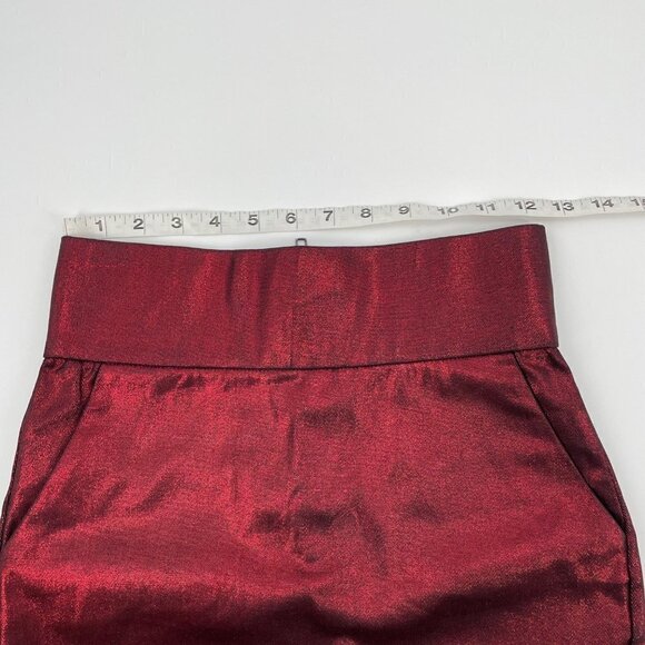Ammo Red Metallic Body Con High Waist Skirt Womens Size Small Clubbing Going Out - Picture 6 of 8
